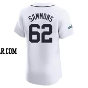 Bryan Sammons Men's Detroit Tigers White Elite Home Patch Jersey