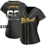 Bryan Sammons Women's Detroit Tigers Black Golden Replica Alternate Jersey