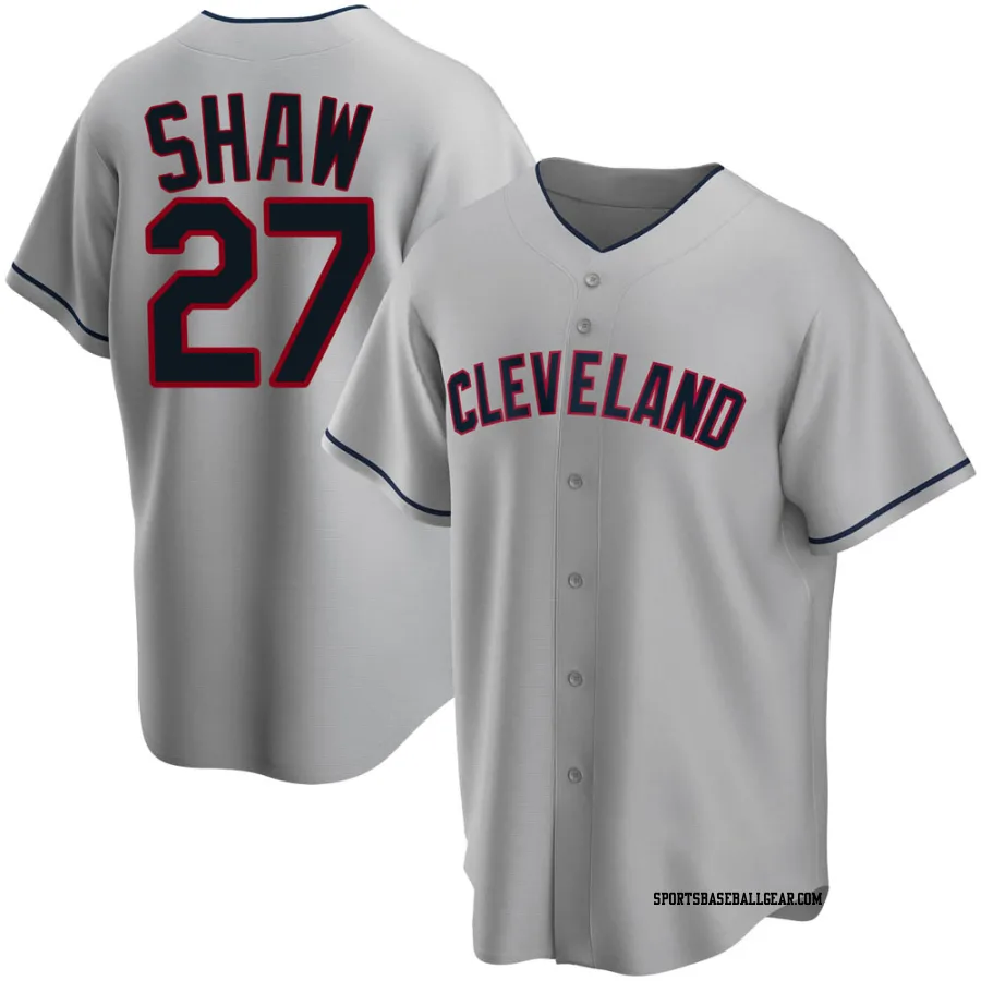 Bryan Shaw Men's Cleveland Guardians Gray Replica Road Jersey