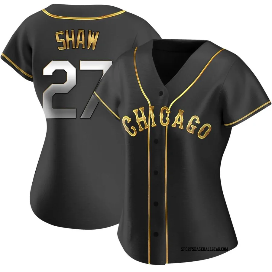 Bryan Shaw Women's Chicago White Sox Black Golden Replica Alternate Jersey