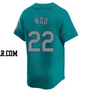 Bryan Woo Men's Seattle Mariners Aqua Limited Alternate Jersey