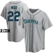 Bryan Woo Men's Seattle Mariners Gray Replica Road Jersey