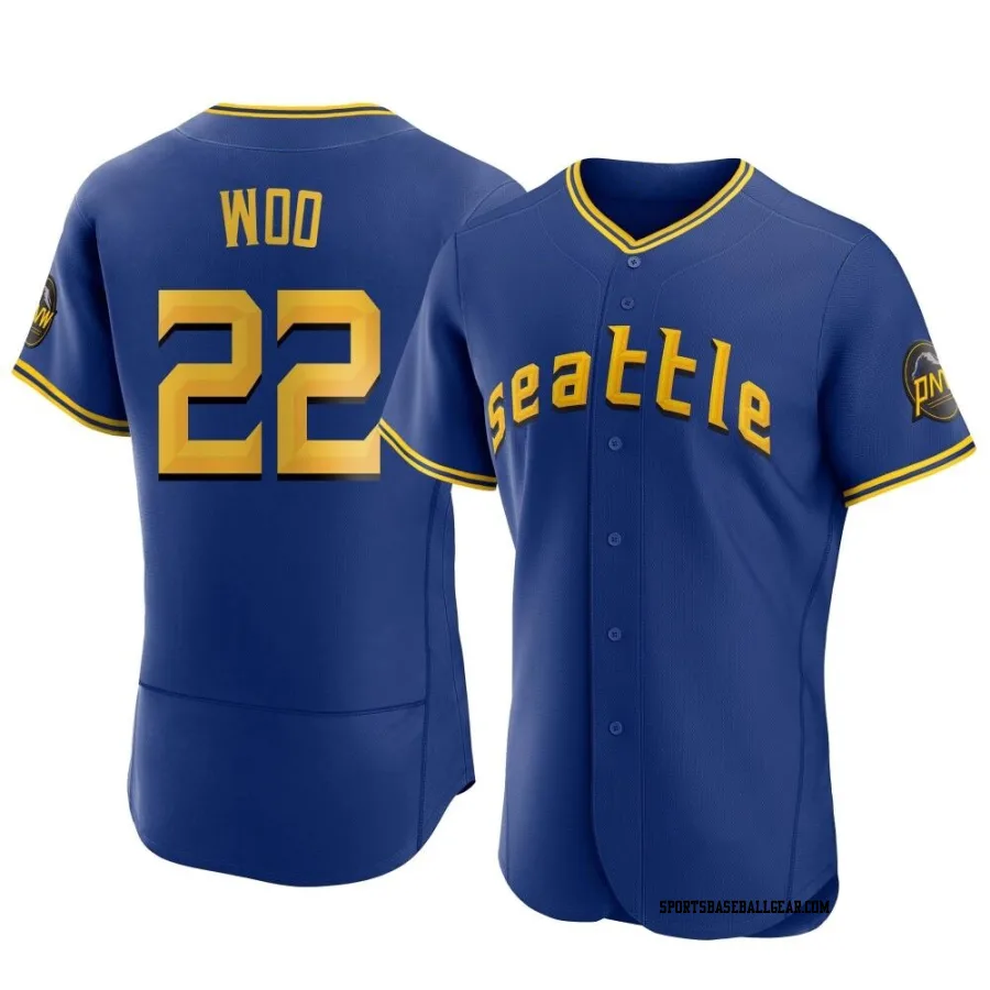 Bryan Woo Men's Seattle Mariners Royal Authentic 2023 City Connect Jersey