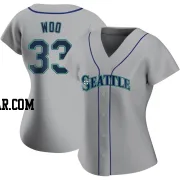 Bryan Woo Women's Seattle Mariners Gray Authentic Road Jersey