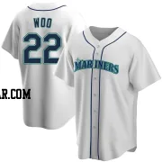 Bryan Woo Youth Seattle Mariners White Replica Home Jersey