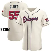 Bryce Elder Men's Atlanta Braves Cream Authentic Alternate Jersey