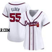 Bryce Elder Women's Atlanta Braves White Limited Home Jersey