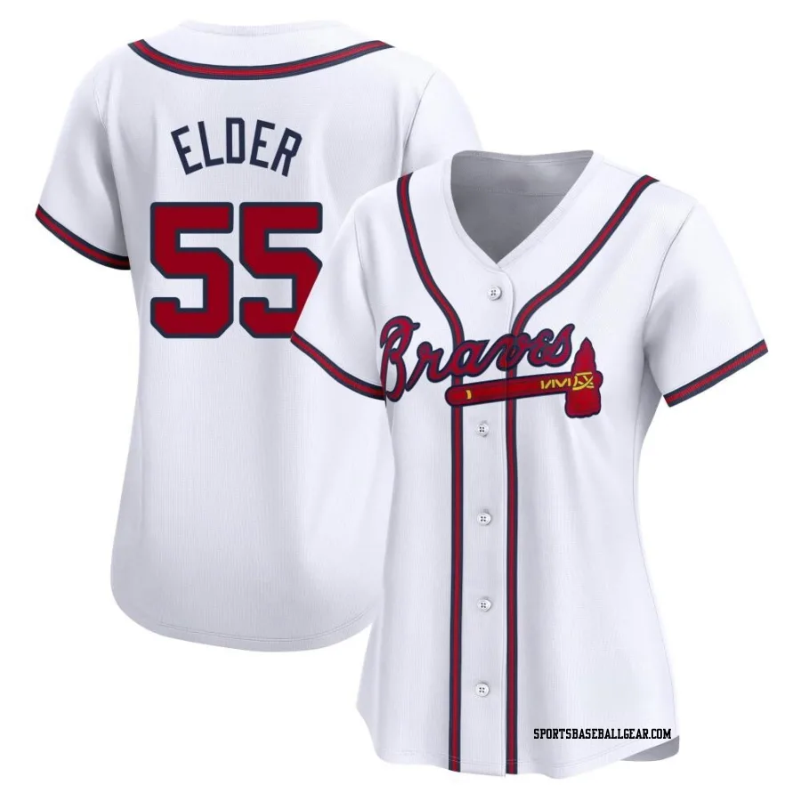 Bryce Elder Women's Atlanta Braves White Limited Home Jersey