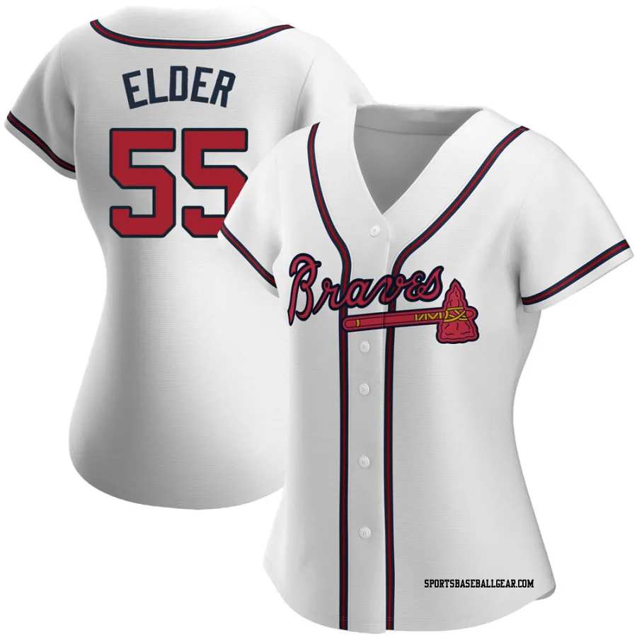 Bryce Elder Women's Atlanta Braves White Replica Home Jersey