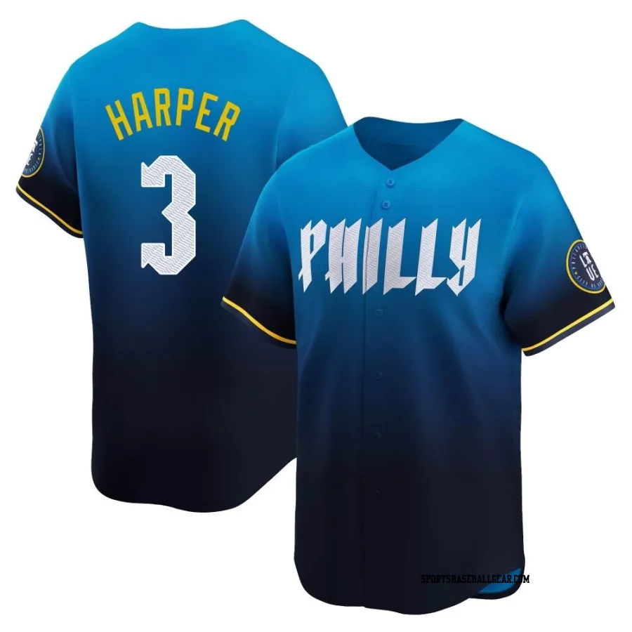 Bryce Harper Men's Philadelphia Phillies Blue Limited 2024 City Connect Jersey