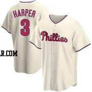 Bryce Harper Men's Philadelphia Phillies Cream Replica Alternate Jersey