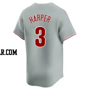 Bryce Harper Men's Philadelphia Phillies Gray Limited Away Jersey