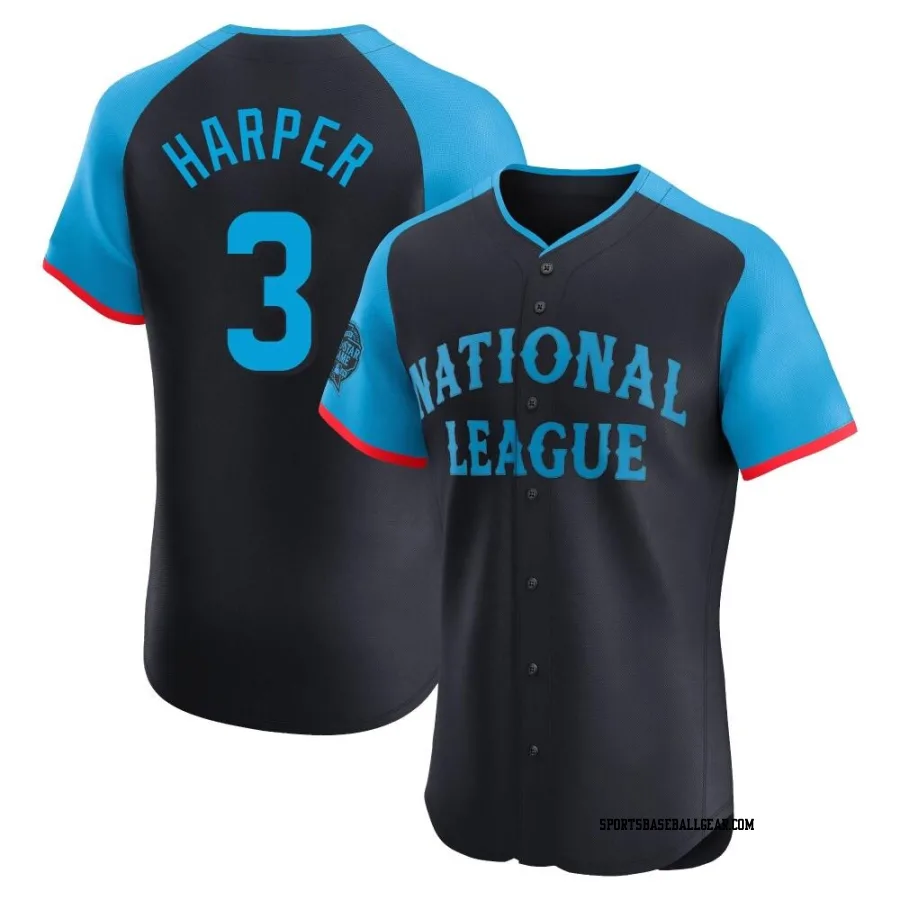 Bryce Harper Men's Philadelphia Phillies Navy Elite National League 2024 All-Star Game Jersey