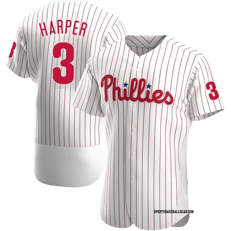 Bryce Harper Men's Philadelphia Phillies White Authentic Home Jersey