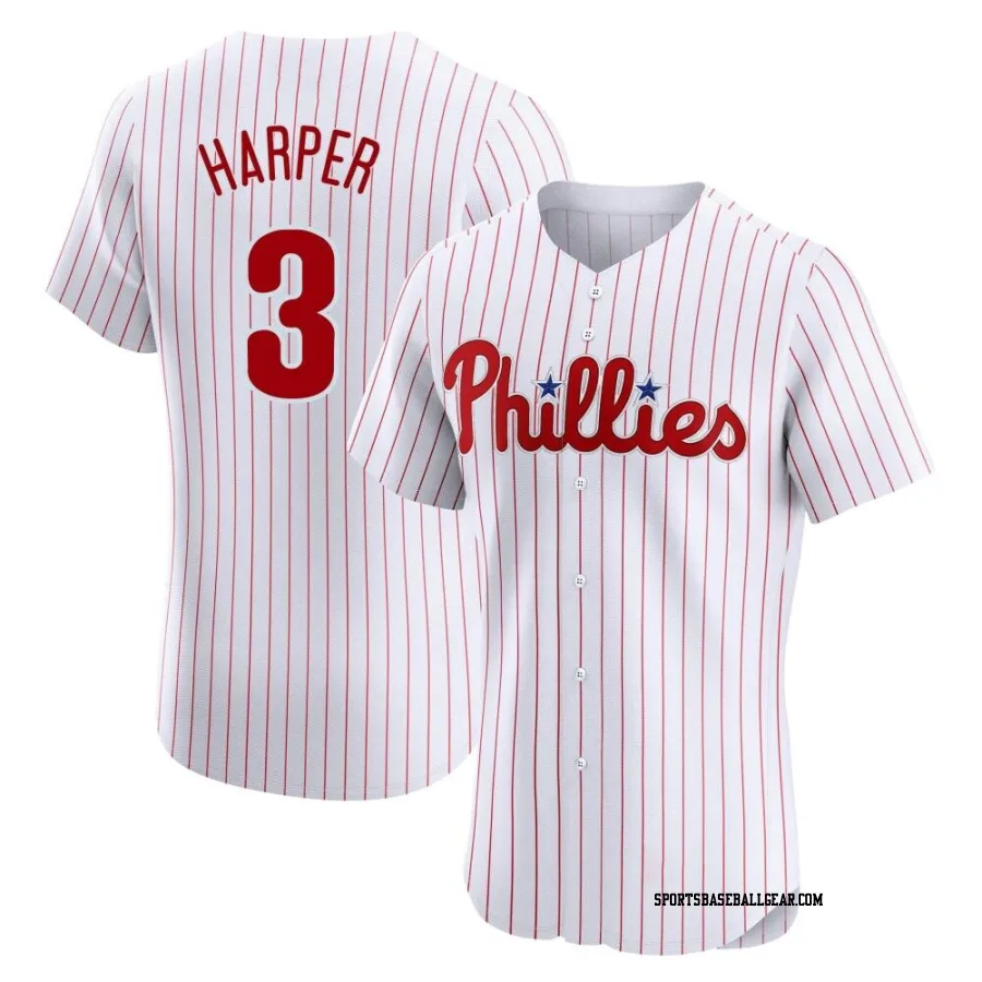 Bryce Harper Men's Philadelphia Phillies White Elite Home Jersey