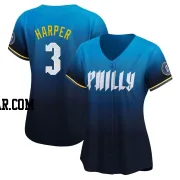 Bryce Harper Women's Philadelphia Phillies Blue Limited 2024 City Connect Jersey