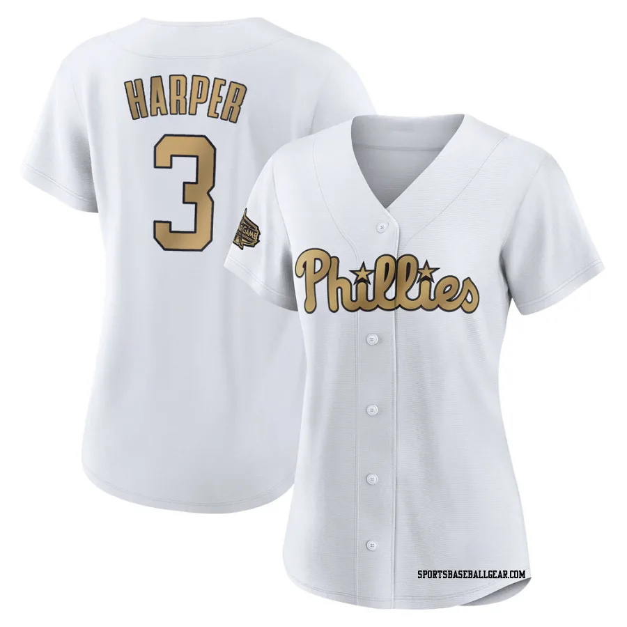 Bryce Harper Women's Philadelphia Phillies White Game Authentic 2022 All-Star Jersey