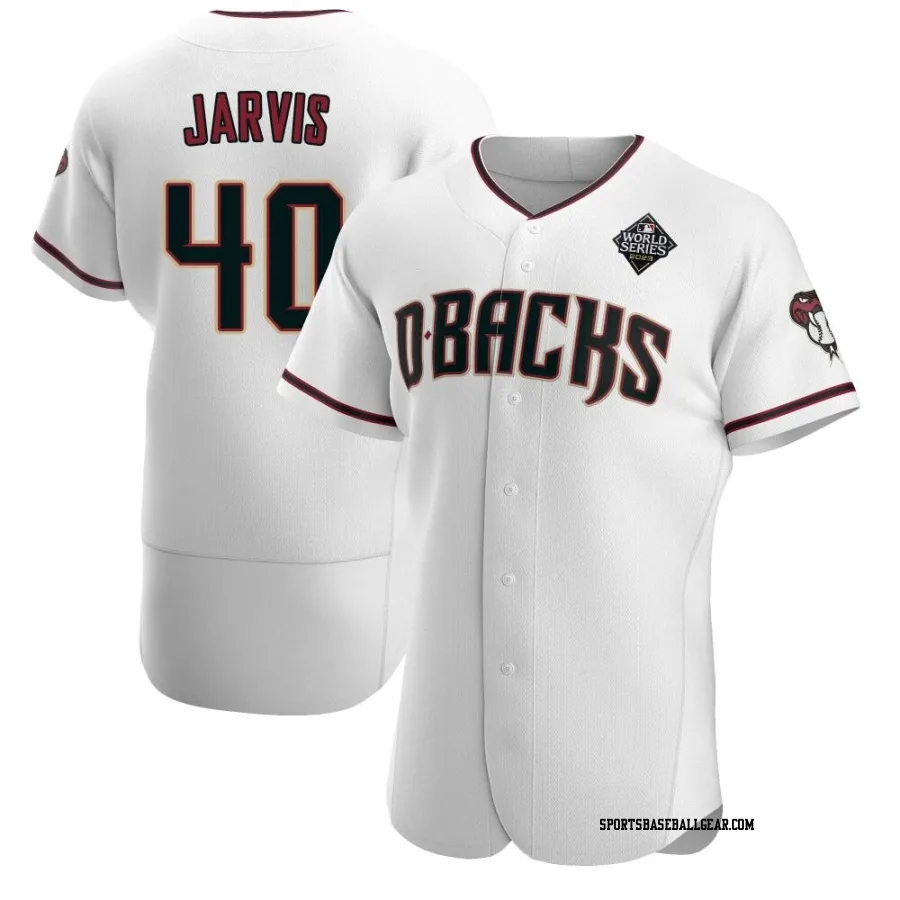 Bryce Jarvis Men's Arizona Diamondbacks White Authentic Crimson Home 2023 World Series Jersey