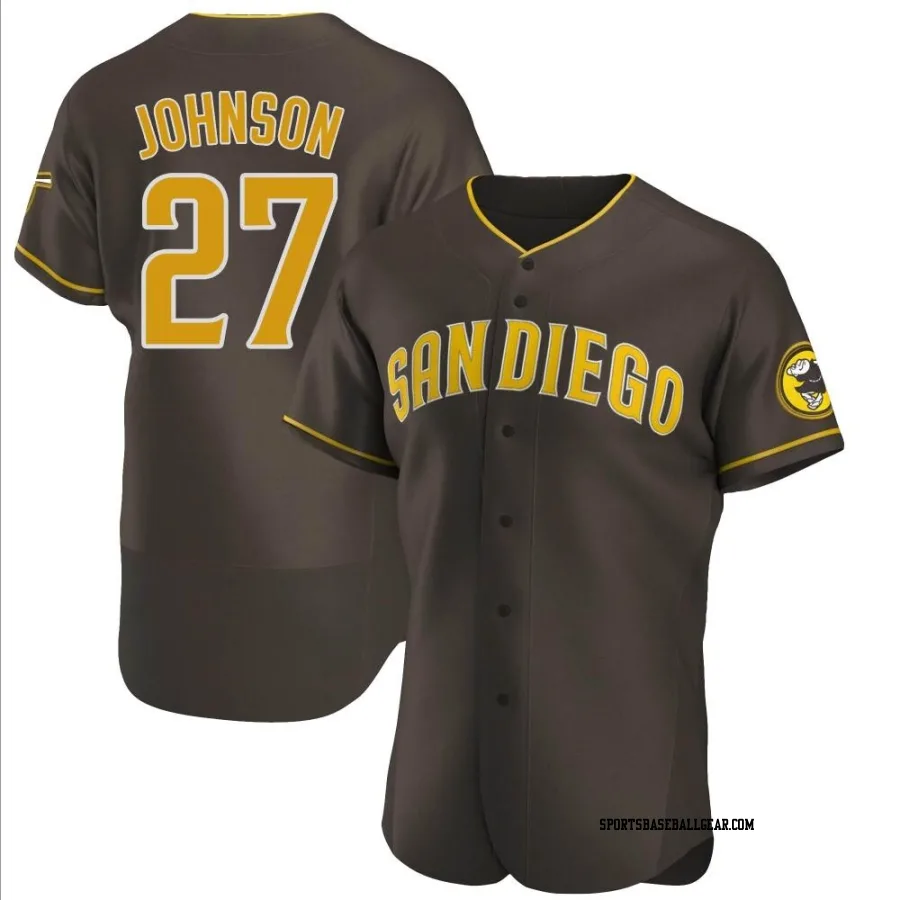 Bryce Johnson Men's San Diego Padres Brown Authentic Road Jersey