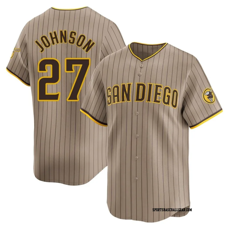 Bryce Johnson Men's San Diego Padres Limited Tan Alternate Jersey