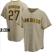 Bryce Johnson Men's San Diego Padres Sand/Brown Replica Alternate Jersey