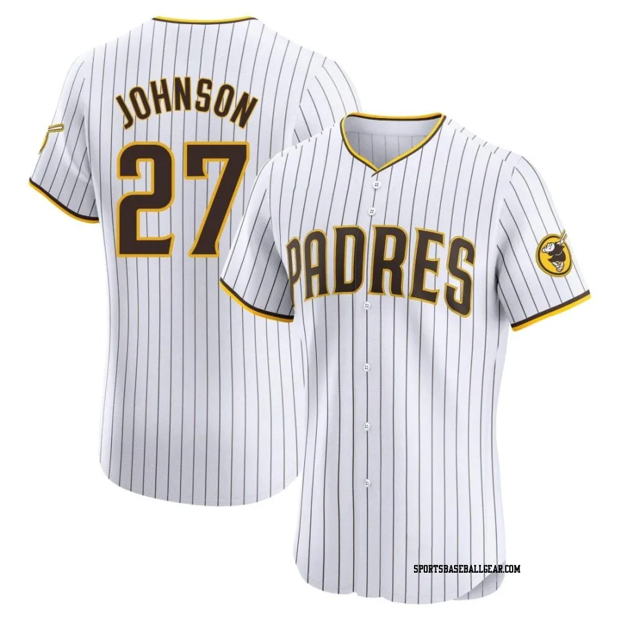 Bryce Johnson Men's San Diego Padres White Elite Home Jersey