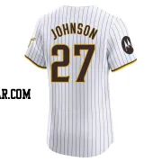 Bryce Johnson Men's San Diego Padres White Elite Home Patch Jersey