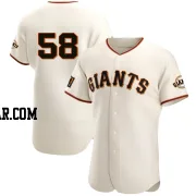 Bryce Johnson Men's San Francisco Giants Cream Authentic Home Jersey