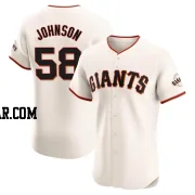 Bryce Johnson Men's San Francisco Giants Cream Elite Home Jersey