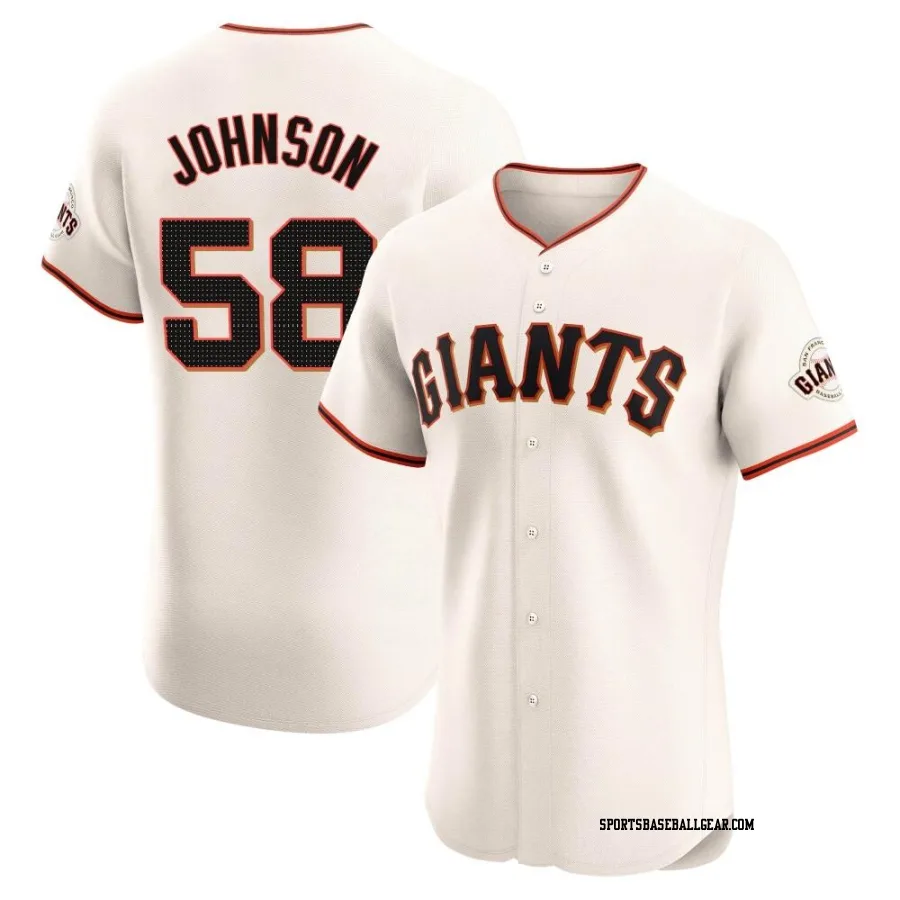 Bryce Johnson Men's San Francisco Giants Cream Elite Home Jersey