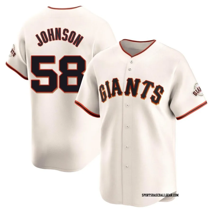 Bryce Johnson Men's San Francisco Giants Cream Limited Home Jersey