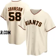 Bryce Johnson Men's San Francisco Giants Cream Replica Home Jersey