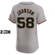 Bryce Johnson Men's San Francisco Giants Gray Elite Road Jersey