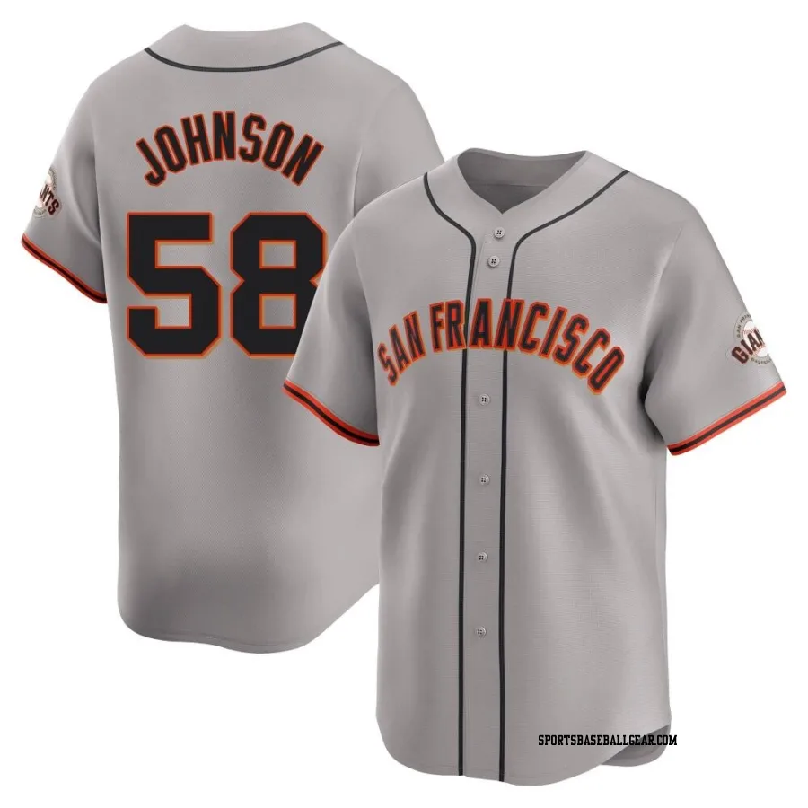 Bryce Johnson Men's San Francisco Giants Gray Limited Away Jersey