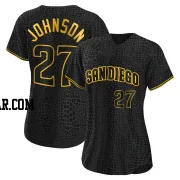 Bryce Johnson Women's San Diego Padres Black Authentic Snake Skin City Jersey