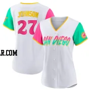 Bryce Johnson Women's San Diego Padres White Authentic 2022 City Connect Jersey