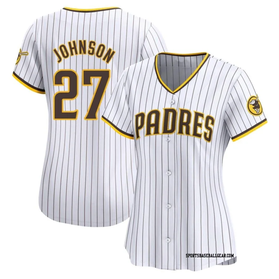 Bryce Johnson Women's San Diego Padres White Limited Home Jersey