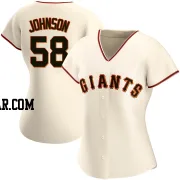 Bryce Johnson Women's San Francisco Giants Cream Authentic Home Jersey