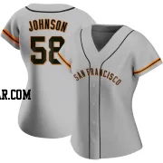 Bryce Johnson Women's San Francisco Giants Gray Authentic Road Jersey