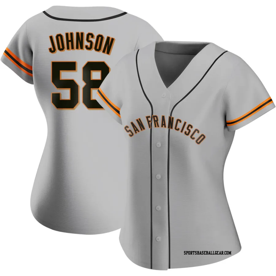 Bryce Johnson Women's San Francisco Giants Gray Replica Road Jersey