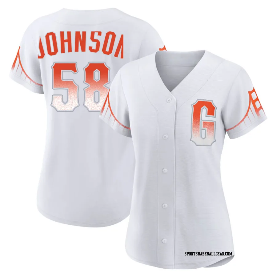 Bryce Johnson Women's San Francisco Giants White Replica 2021 City Connect Jersey