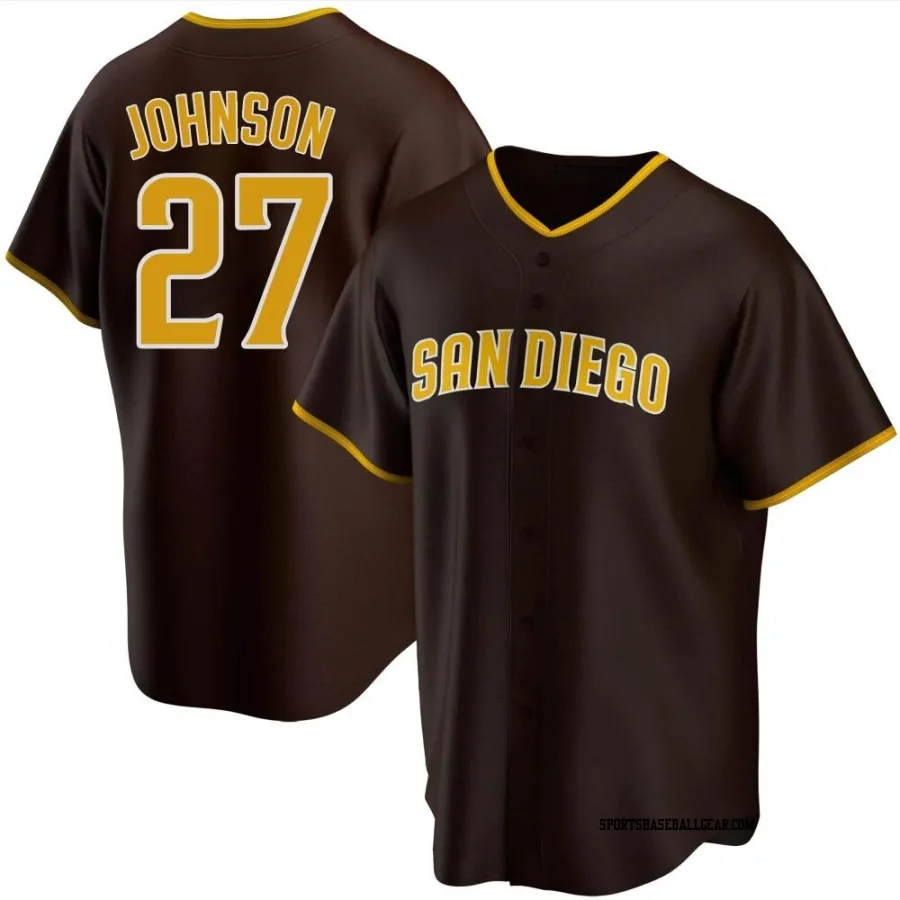 Bryce Johnson Youth San Diego Padres Brown Replica Road Jersey