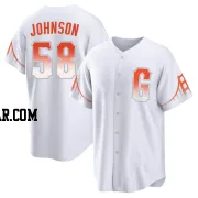 Bryce Johnson Youth San Francisco Giants White Replica 2021 City Connect Jersey