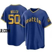 Bryce Miller Men's Seattle Mariners Royal Replica 2023 City Connect Jersey