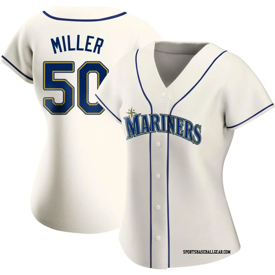 Bryce Miller Women's Seattle Mariners Cream Authentic Alternate Jersey