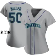 Bryce Miller Women's Seattle Mariners Gray Replica Road Jersey