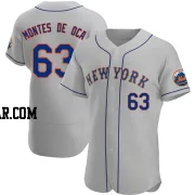 Bryce Montes de Oca Men's New York Mets Gray Authentic Road Jersey