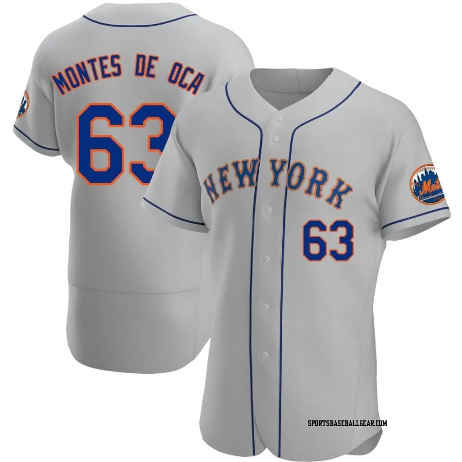 Bryce Montes de Oca Men's New York Mets Gray Authentic Road Jersey