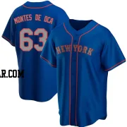 Bryce Montes de Oca Men's New York Mets Royal Replica Alternate Road Jersey