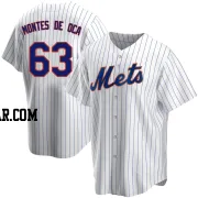 Bryce Montes de Oca Men's New York Mets White Replica Home Jersey